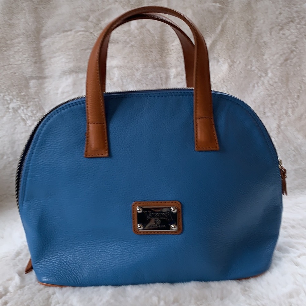 Valentina Blue Leather Purse.
